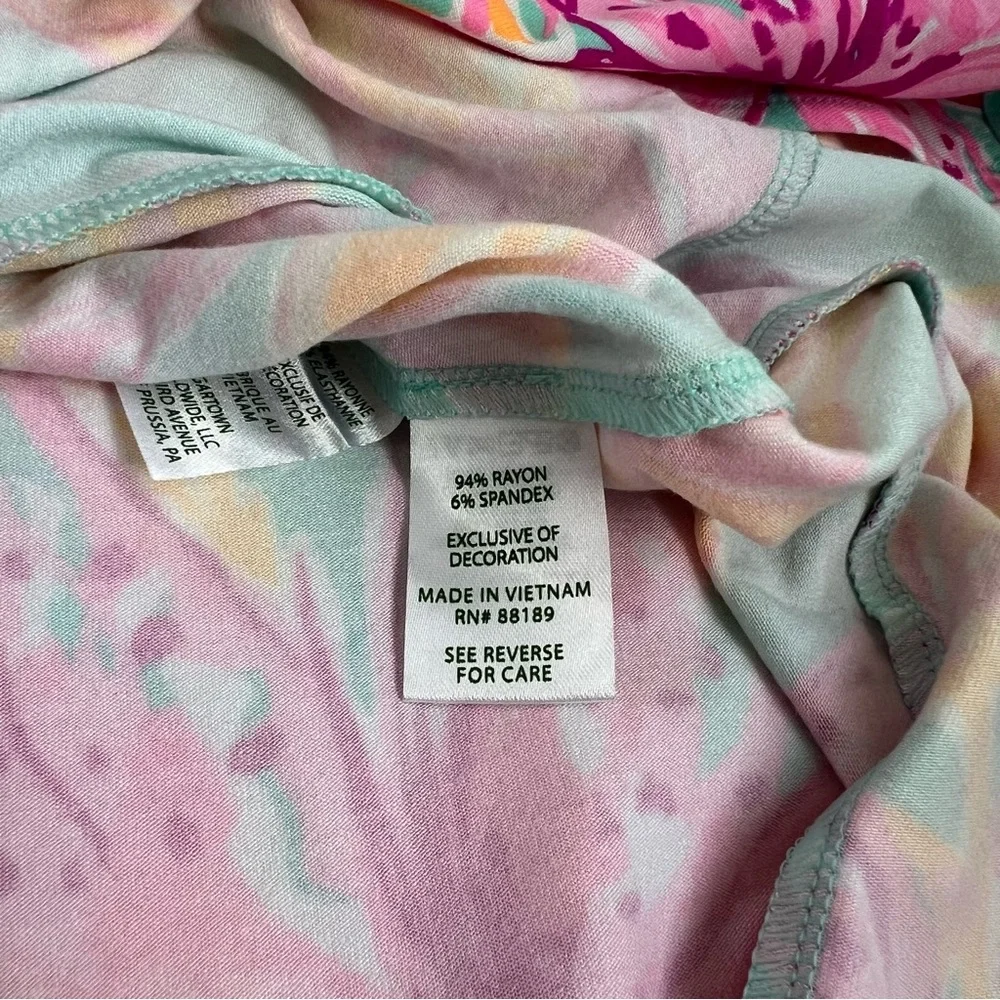 Lilly Pulitzer Fontaine Wrap Dress Bonita Blooms Blue Pink NWT Medium - Picture 5 of 9